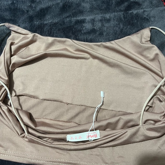 cropped light brown tank top. size medium - Picture 3 of 3